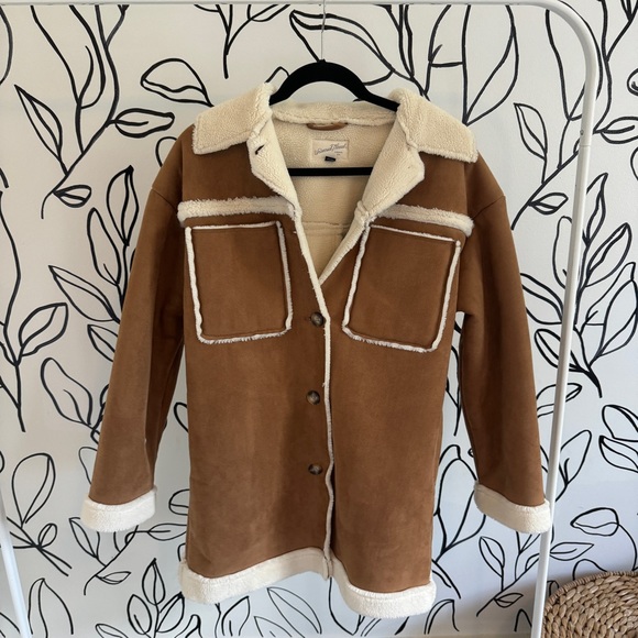 Universal Thread Faux Leather Sherpa Coat - Picture 1 of 2